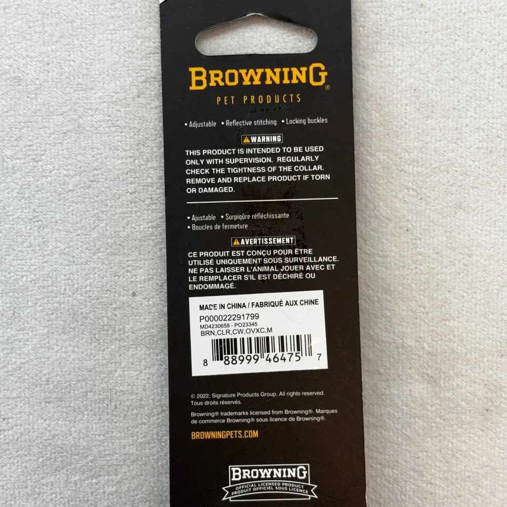 Browning Dog Collar Pet Medium Camo Reflective Locking Buckle‎ 14-20in MD4230658